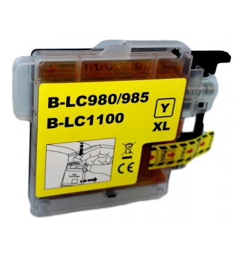 PS kompatibilná kazeta Brother LC980Y / LC985Y / LC1100Y - 19ml - Yellow
